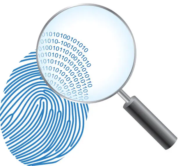 Vector illustration of Digital fingerprinting