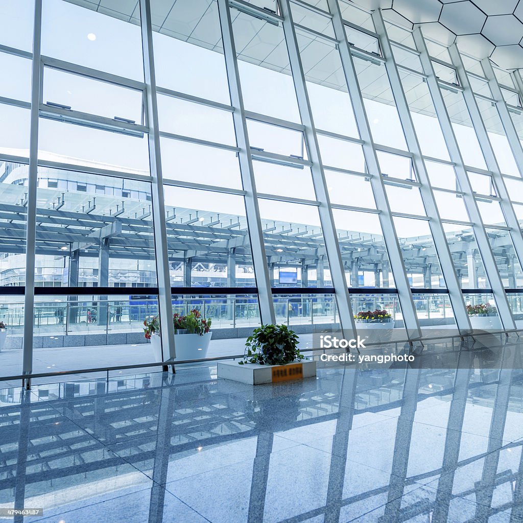 airport Interior of the airport in pudong shanghai china Abstract Stock Photo