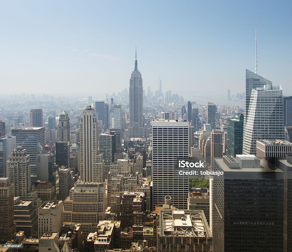 공중 뷰 매해튼 뉴욕시행 - 로열티 프리 0명 스톡 사진