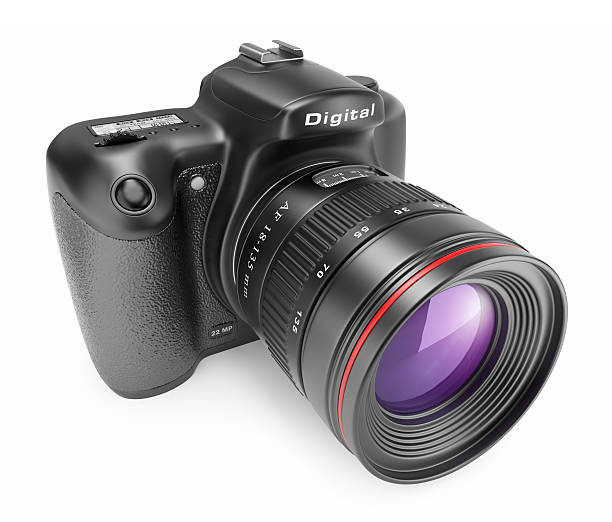 Digital photo camera. 3D Icon isolated