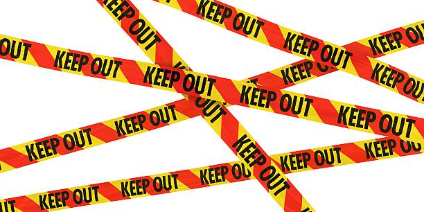 istock Red and Yellow Striped KEEP OUT Tape Background 479468844
