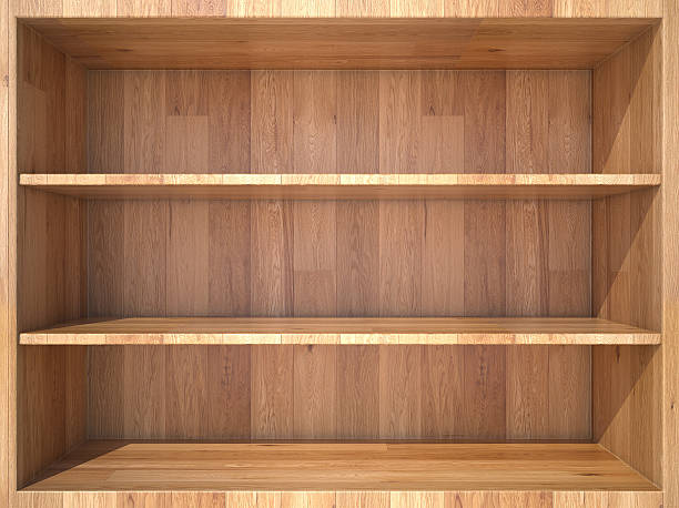 Empty wooden Shelf Empty wooden Shelf empty bookshelf stock pictures, royalty-free photos & images