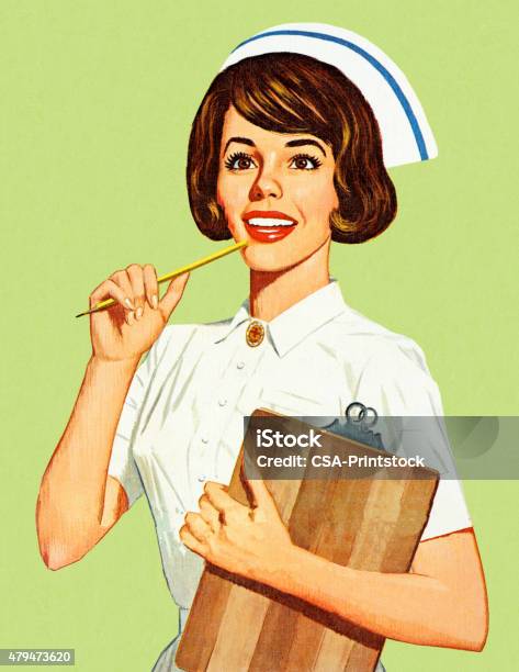 Female Nurse Stock Illustration - Download Image Now - Hospital, Healthcare And Medicine, Nurse