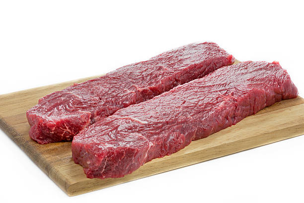 istock Two pieces of beef on a wooden board 479474251