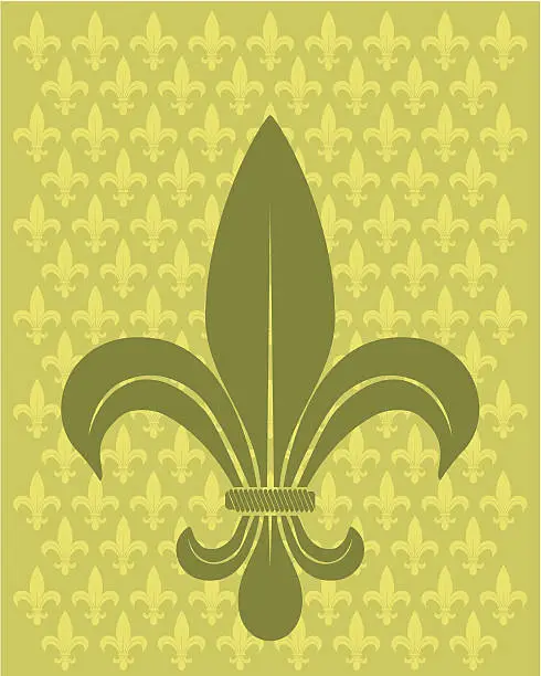 Vector illustration of Fleur de Lys 1