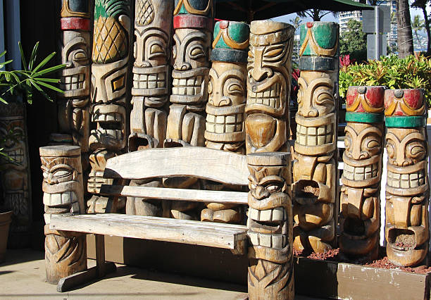 istock Carved wooden tiki Gods 479477664