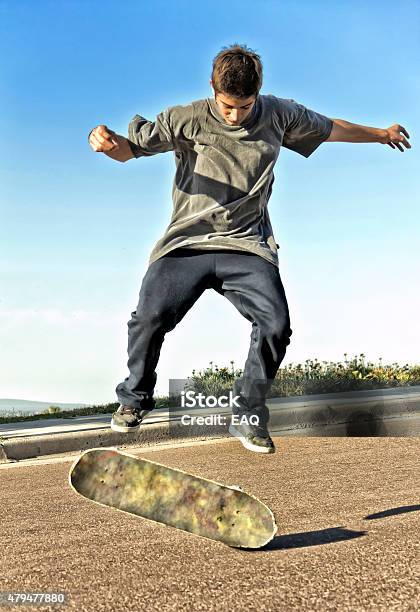 Skateboarding Stock Photo - Download Image Now - Adolescence, Jumping, Latin American and Hispanic Ethnicity