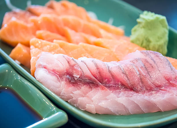 verschiedene sashimi-platte - 9780 stock-fotos und bilder