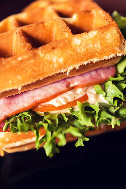 istock Ham and cheese sandwich served with hot coffee 479478744