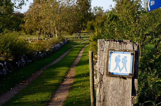 Hiking path Hiking path sign life stile stock pictures, royalty-free photos & images