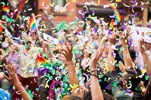 new york city-gay-pride-parade 2015 - pride month stock-fotos und bilder