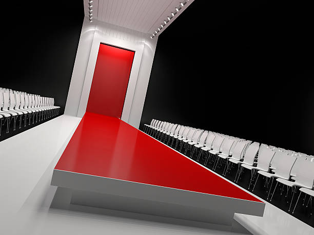 istock Empty red carpet, fashion runway 479481307