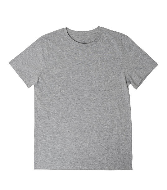 istock Grey Cotton Shirt with Copy Space Isolated on White Background. 479483346