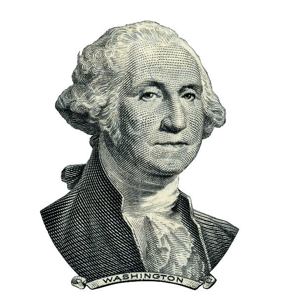 President Washington George portrait (Clipping path) Portrait of first USA president George Washington as he looks on one dollar bill obverse. Clipping path inside. george washington photos stock pictures, royalty-free photos & images