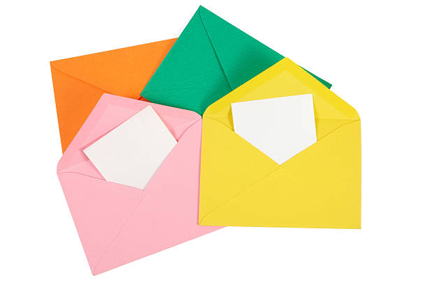 istock colorful open envelope with paper Isolated 479484697