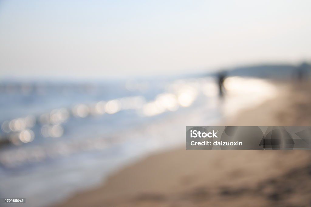 Fuzzy beach defocus background 2015 Stock Photo