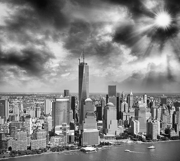 istock Financial District in New York as seen from Helicopter 479485397