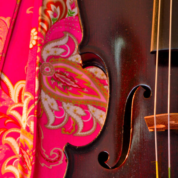 istock Hot pink and antique violin square 479485872