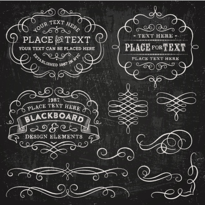 Textured ornate design elements. EPS 10 file with transparencies.File is layered with global colors.High res jpeg included.More works like this linked below.