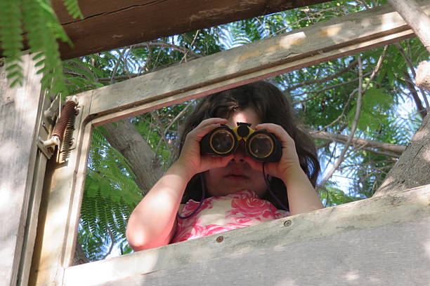 istock girl looks through binoculars 479492288