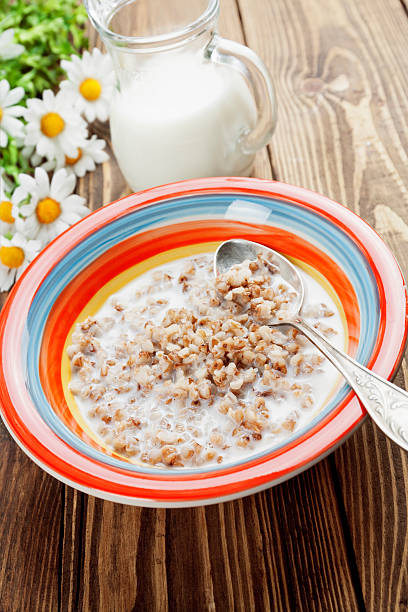 istock Buckwheat porridge with milk 479492544
