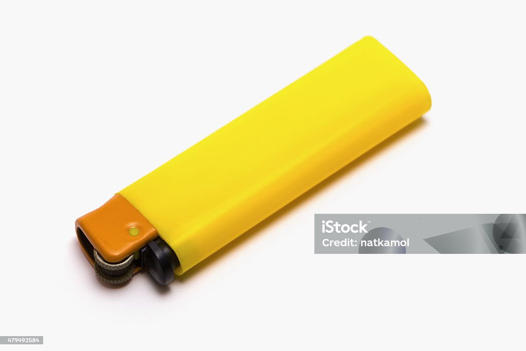 Lighter Yellow Lighter isolate on a white background. 2015 Stock Photo