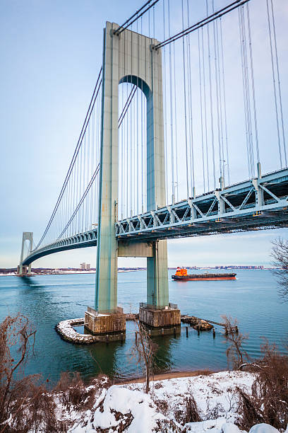 istock Commercial container ship under Verrazano-Narrows Bridge 479496623