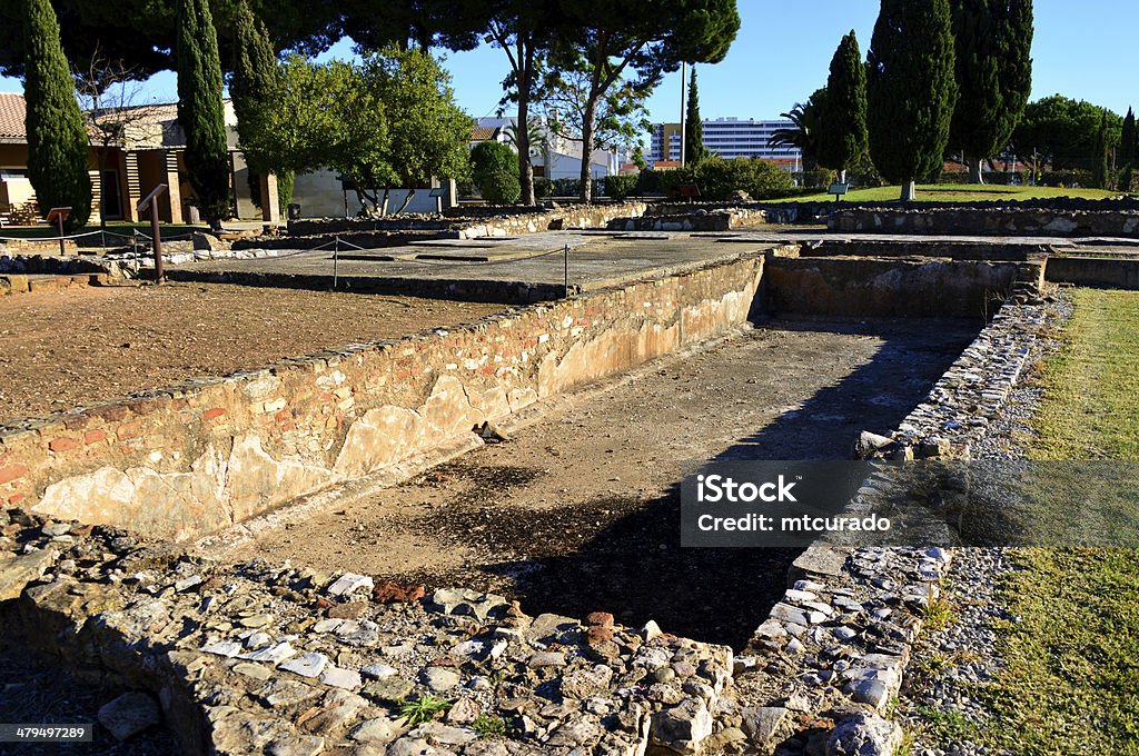 Pool in a Roman vila Vilamoura, Quarteira, Loulé, Faro, Portugal: Roman ruins of Cerro da Vila in the Algarve - swimming pool at the center of a Roman villa Algarve Stock Photo