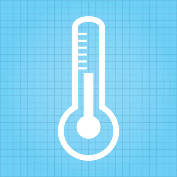 의료 온도계 웹 아이콘크기. - backgrounds body care thermometer degree stock illustrations