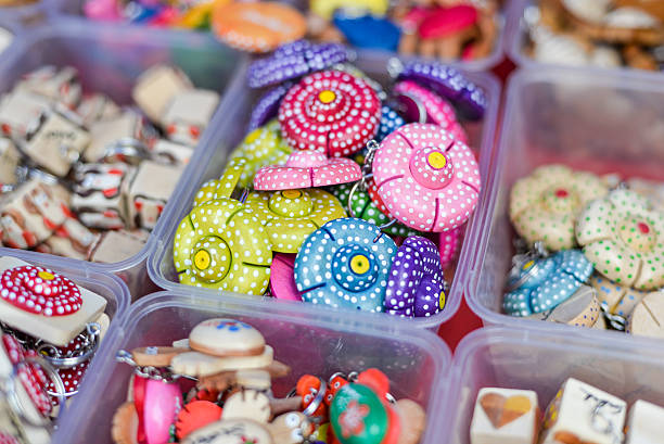 colorful mushroom souvenirs