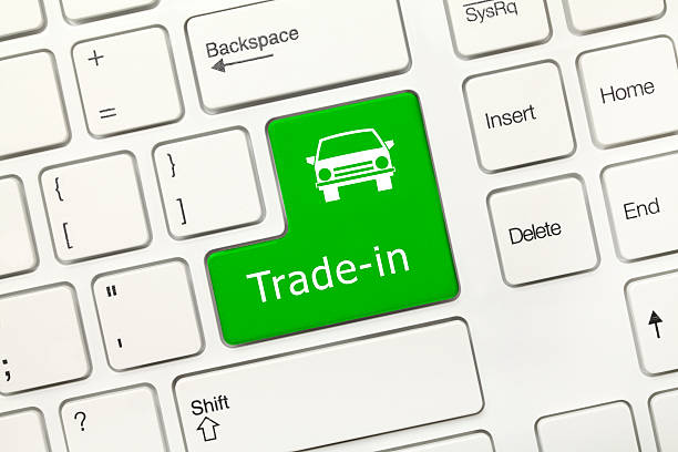 istock White conceptual keyboard - Trade-in (green key) 479498698