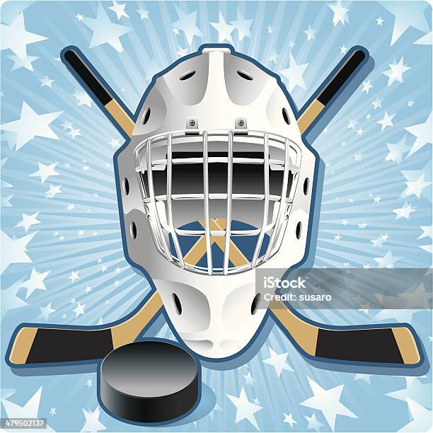 Ilustración de De Hockey Estrellas y más Vectores Libres de Derechos de Hockey - Hockey, Accesorio de cabeza, Casco - Herramientas profesionales