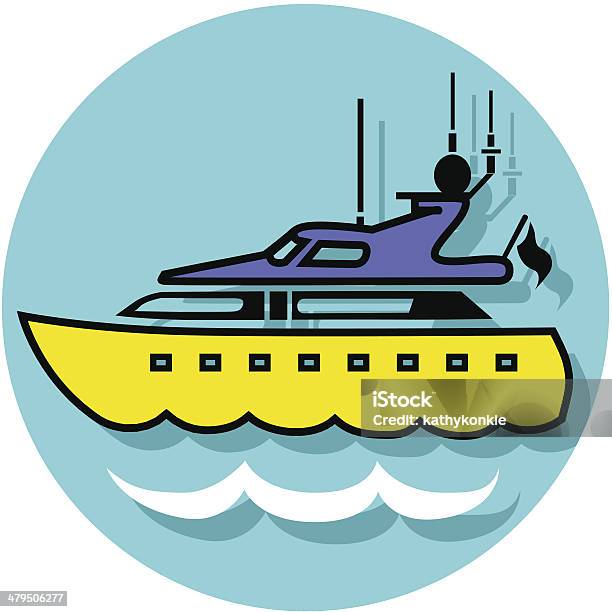 Яхта — стоковая векторная графика и другие изображения на тему Без людей - Без людей, Богатство, Бухта