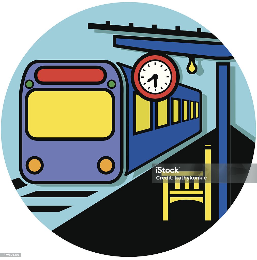 train de banlieue - clipart vectoriel de Métro - Train de voyageurs libre de droits