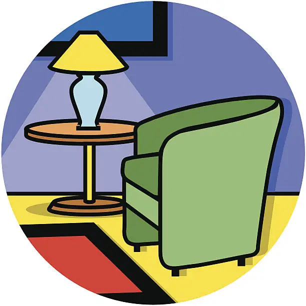 Vector illustration of waiting room icon