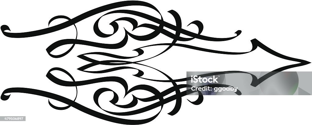 squiggle4 vectorized scrollwork Pinstripe stock vector