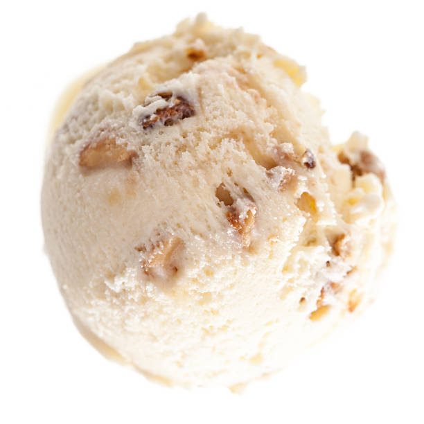 istock single scoop of Macadamia ice cream from above isolated 479515356
