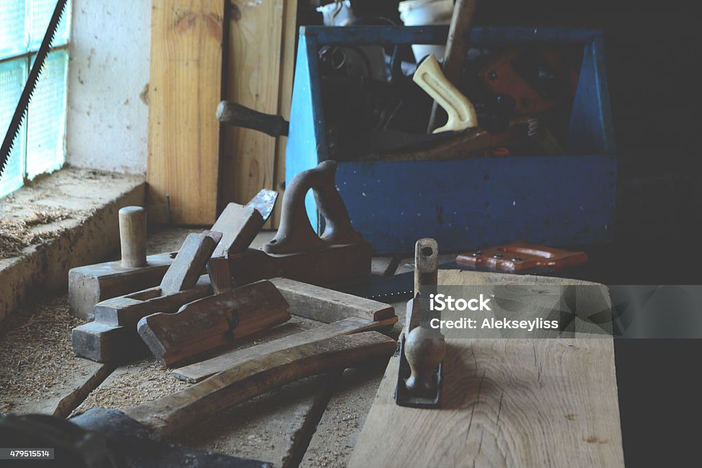 Set of tools for the carpenter 2015 Stock Photo