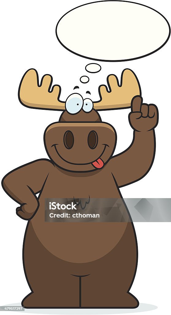 Think Moose Moose Thinking Stock Illustration - Download Image Now - Animal ...