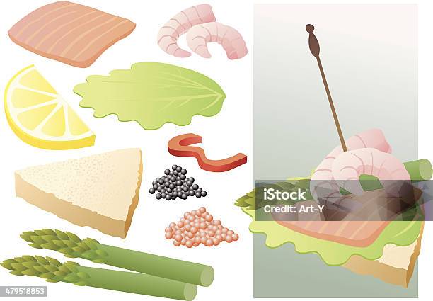 Kulinarische Elemente 2 Stock Vektor Art und mehr Bilder von Schnittchen - Schnittchen, Blatt - Pflanzenbestandteile, Brotsorte