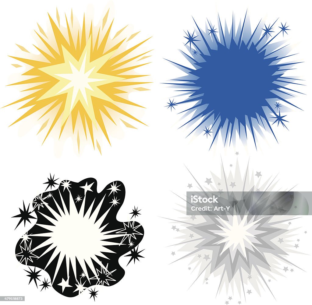 Vector'explosions'1 - arte vectorial de Color negro libre de derechos