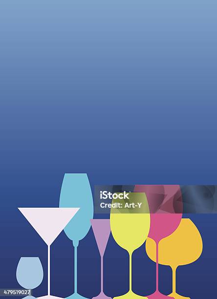 Bicchieri - Immagini vettoriali stock e altre immagini di Art Déco - Art Déco, Bicchiere da vino, Cultura francese