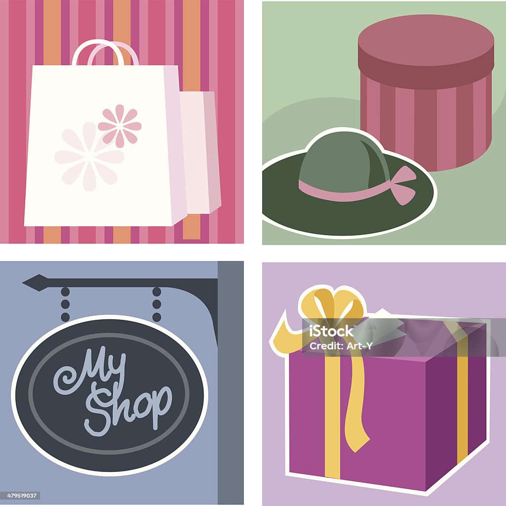 Illustrations à thème boutiques - clipart vectoriel de Boîte à chapeau libre de droits