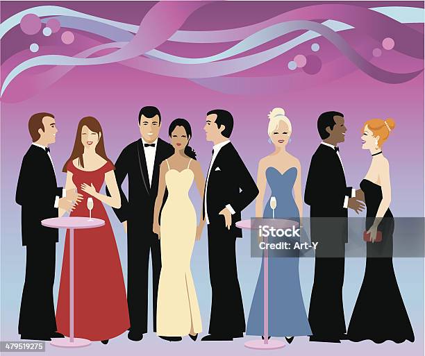 Party Time Stock Illustration - Download Image Now - Evening Gown, Party - Social Event, Formalwear