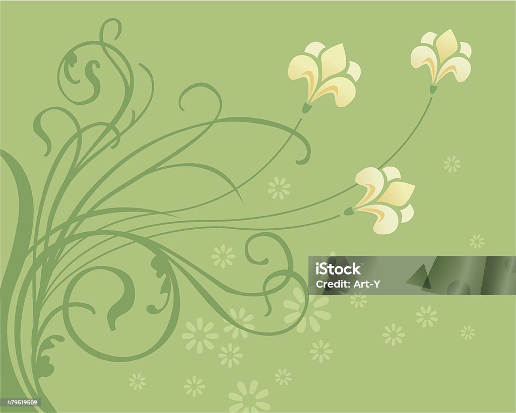 Tourbillons de printemps - clipart vectoriel de Fleur de lys libre de droits