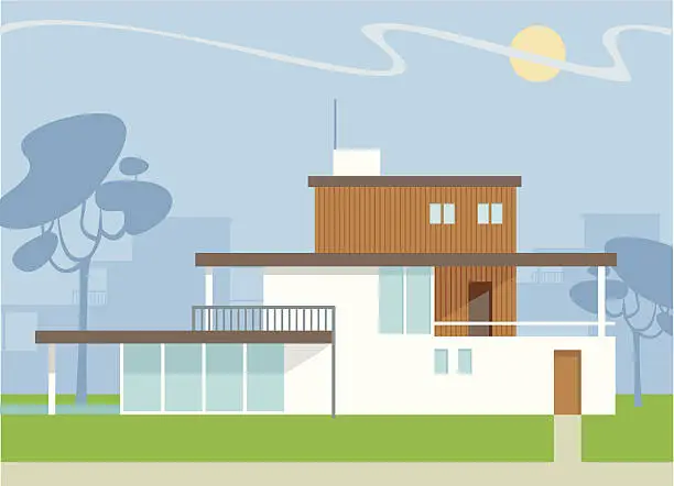 Vector illustration of Modern home