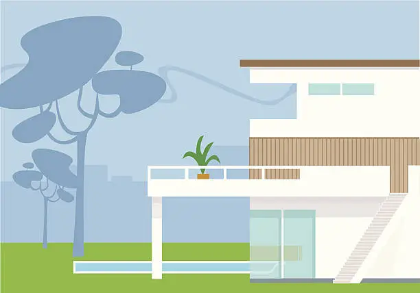 Vector illustration of Modern home