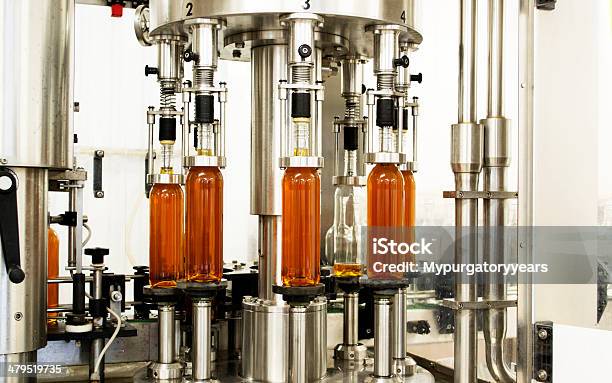 Wine Production Stock Photo - Download Image Now - Machinery, Bottle, Filling