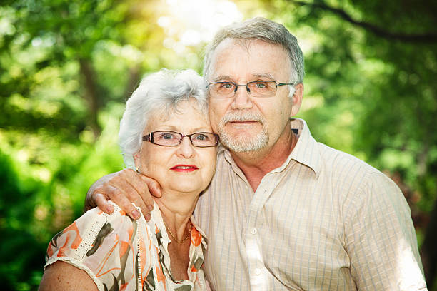 istock Affectionate senior couple in park 479519795