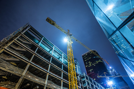 One of many construction sites in Beijing